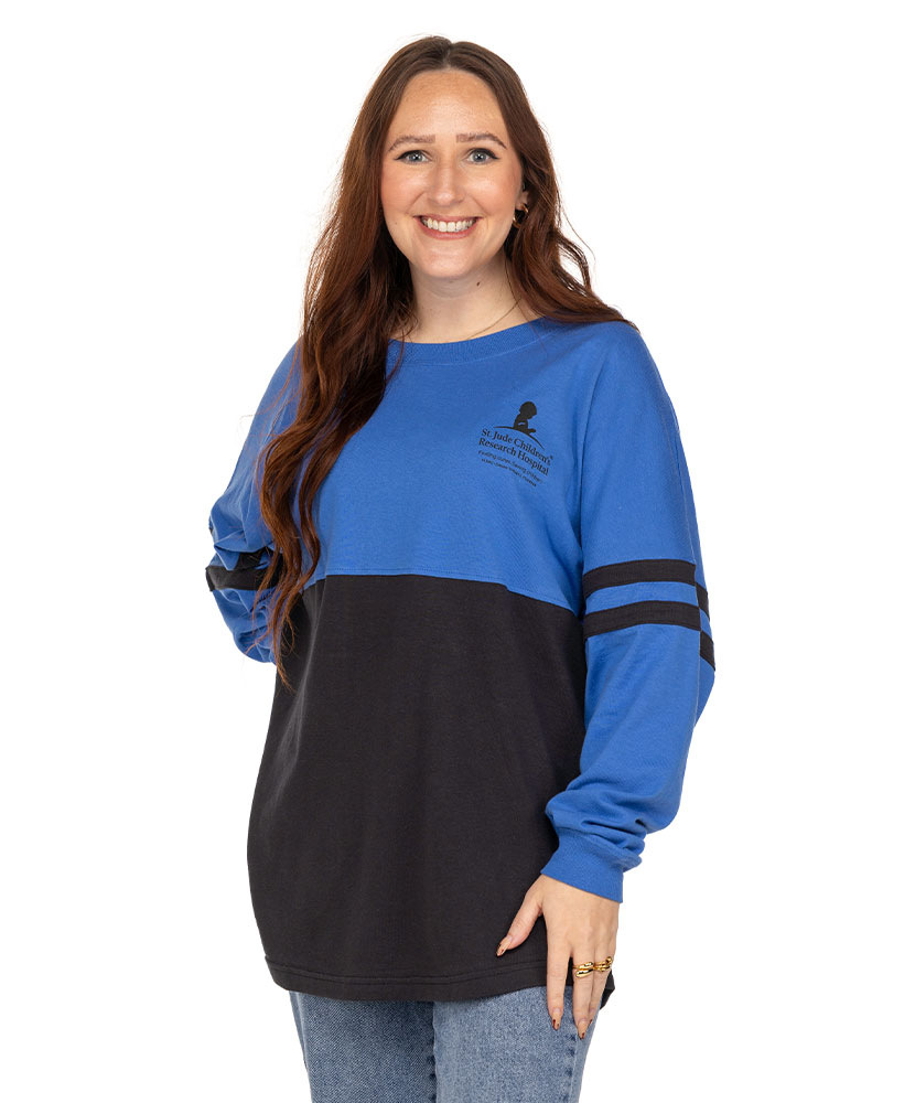 St. Jude Colorblock Pom Jersey - Blue